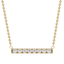 0.24 CT Round Cut Bar Necklace Moissanite Diamond Necklace - crownmoissanite
