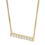 0.24 CT Round Cut Bar Necklace Moissanite Diamond Necklace - crownmoissanite