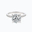 1.50 CT Round Shaped Moissanite Solitaire Pave Setting Engagement Ring - crownmoissanite