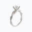 1.0 CT Round Shaped Moissanite Solitaire Twisted Engagement Ring - crownmoissanite