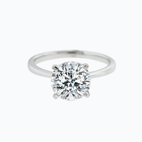 1.50 CT Round Shaped Moissanite Solitaire Engagement Ring - crownmoissanite