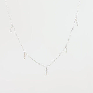 0.12TCW Round Moissanite Drop Necklace - crownmoissanite