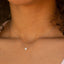 0.14TCW Round Moissanite Halo Necklace - crownmoissanite
