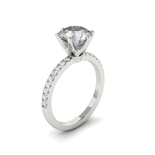 1.85 CT Round Shaped Moissanite Solitaire Engagement Ring - crownmoissanite