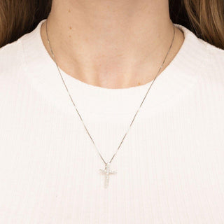 0.30CT Round Moissanite Cross Necklace - crownmoissanite