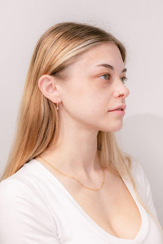 0.66TCW Round Pear Moissanite Drop Huggie Earrings - crownmoissanite