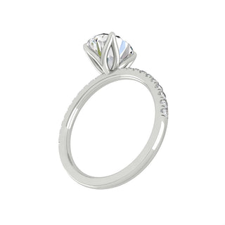 1.91 CT Oval Shaped Moissanite Solitaire Engagement Ring - crownmoissanite