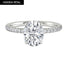 1.91 CT Oval Cut Pave Setting Moissanite Engagement Ring - crownmoissanite