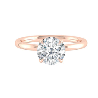 1.85 CT Round Cut Solitaire Moissanite Engagement Ring - crownmoissanite