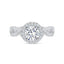 1.50 CT Oval Cut Halo Twisted Pave Moissanite Engagement Ring - crownmoissanite