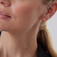 0.10 TCW Round Moissanite Diamond Cluster Earrings