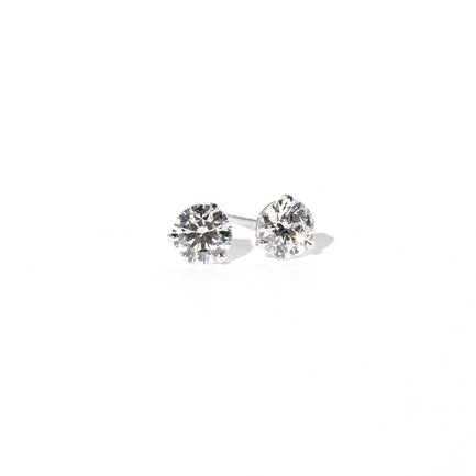 1.05 TCW Round Moissanite Stud Earrings - crownmoissanite
