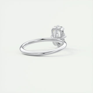 1.91 CT Emerald Cut Solitaire Moissanite Engagement Ring - crownmoissanite