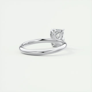 1.91 CT Emerald Cut Solitaire Moissanite Engagement Ring - crownmoissanite