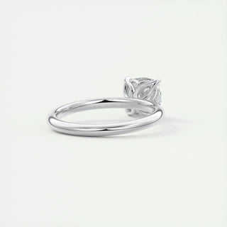 1.49 CT Cushion Cut Solitaire Moissanite Engagement Ring - crownmoissanite