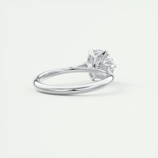 1.35 CT Round Shaped Moissanite Solitaire Engagement Ring - crownmoissanite