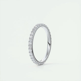 0.74 CT Round Shaped Moissanite Full Eternity Wedding Band - crownmoissanite