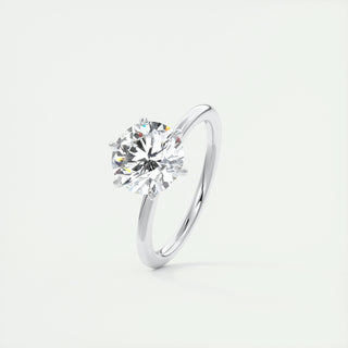 2.0 CT Round Shaped Moissanite Solitaire Engagement Ring - crownmoissanite