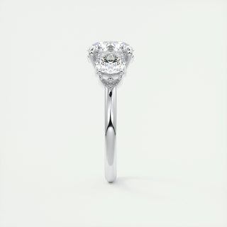 2.0 CT Round Cut Three Stone Moissanite Engagement Ring - crownmoissanite