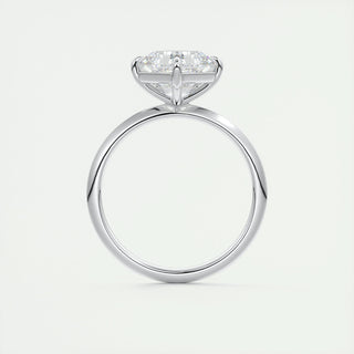 2.03 CT Asscher Cut Solitaire Moissanite Engagement Ring - crownmoissanite