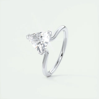 1.44 CT Trillion Cut Solitaire Moissanite Engagement Ring - crownmoissanite