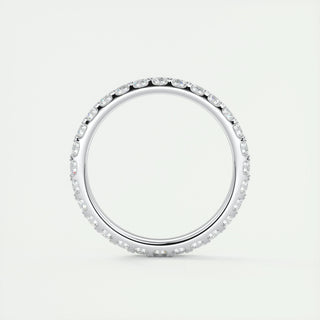 0.84 Round Cut Shared Prong Moissanite Bridal Wedding Band - crownmoissanite