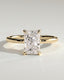 2.0 CT Radiant Cut Moissanite Hidden Halo Engagement Ring