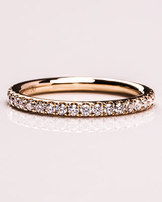 0.72 CT Round Cut Moissanite Full Eternity Wedding Band - crownmoissanite