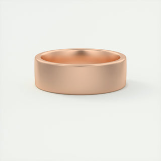 Satin-Finish Rose Gold Regular Men's Band - crownmoissanite