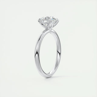 1.35 CT Round Cut Solitaire Moissanite Engagement Ring - crownmoissanite