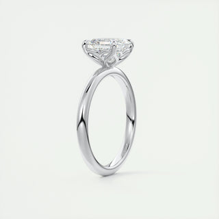 2.03 CT Asscher Shaped Moissanite Solitaire Engagement Ring - crownmoissanite