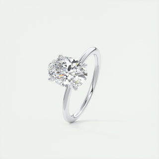 1.91 CT Oval Shaped Moissanite Solitaire Engagement Ring - crownmoissanite