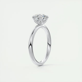 1.35 CT Round Cut Solitaire Moissanite Engagement Ring - crownmoissanite