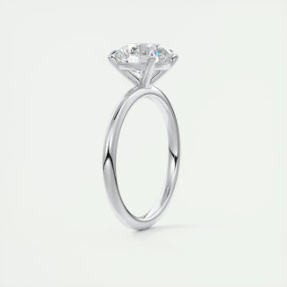 2.0 CT Round Shaped Moissanite Solitaire Engagement Ring - crownmoissanite