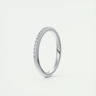 0.18 CT Round Shaped Moissanite Half Eternity Wedding Band - crownmoissanite