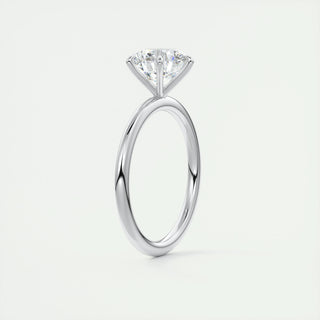 2.0 CT Round Shaped Moissanite Solitaire Engagement Ring - crownmoissanite