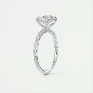 2.0 CT Round Shaped Moissanite Solitaire Engagement Ring - crownmoissanite