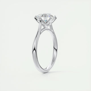 1.35 CT Round Shaped Moissanite Solitaire Engagement Ring - crownmoissanite