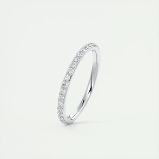 0.74 Round Cut Full Eternity Moissanite Bridal Wedding Band - crownmoissanite