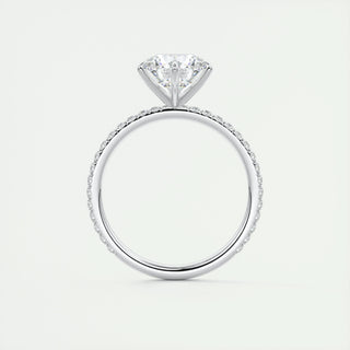 2.0 CT Round Shaped Moissanite Solitaire Engagement Ring - crownmoissanite