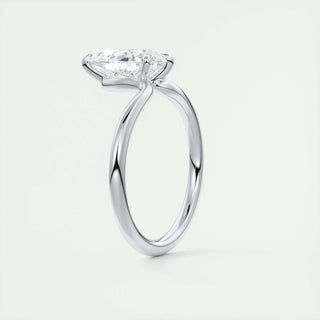 1.93 CT Pear Cut Solitaire Moissanite Engagement Ring - crownmoissanite