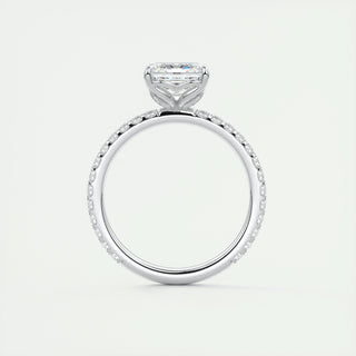 2.03 CT Asscher Shaped Moissanite Solitaire Engagement Ring - crownmoissanite