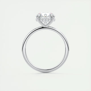 2.0 CT Round Solitaire Hidden Halo Moissanite Engagement Ring - crownmoissanite