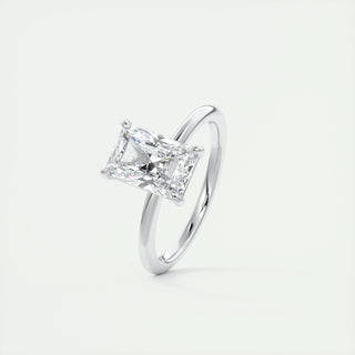 1.0 - 2.50 CT Radiant Cut Solitaire Moissanite Engagement Ring - crownmoissanite