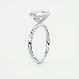 2.08 CT Princess Shaped Moissanite Solitaire Engagement Ring - crownmoissanite