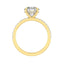 1.85 CT Round Cut Hidden Halo Pave Moissanite Engagement Ring - crownmoissanite