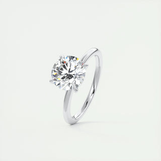 2.0 CT Round Cut Solitaire Moissanite Engagement Ring - crownmoissanite