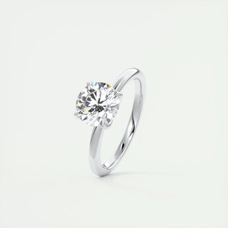 1.35 CT Round Cut Solitaire Moissanite Engagement Ring - crownmoissanite