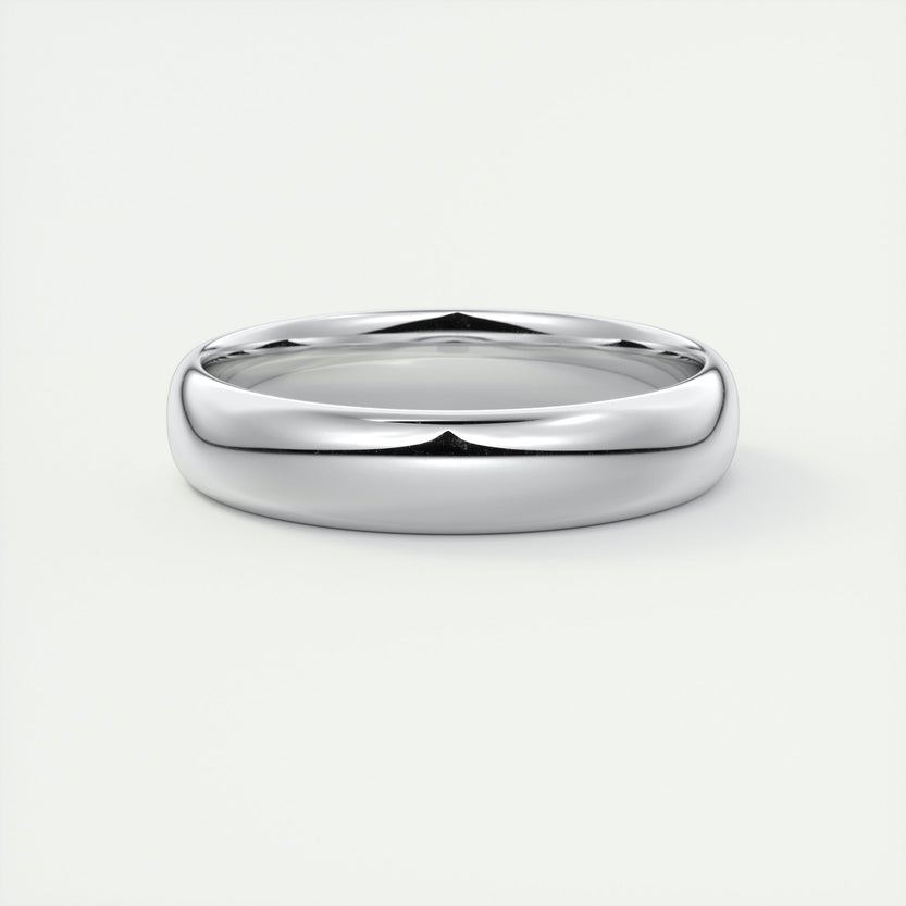 Polished Finish Regular Yellow Gold Men's Band - crownmoissanite