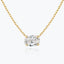 0.25-1.0 CT Oval Moissanite Diamond Solitaire Necklace - crownmoissanite